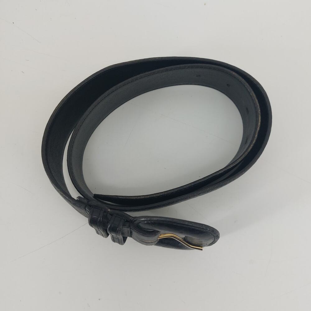 The Ritz Accessory Black Genuine Leather Women's Belt S/M - Picture 5 of 10